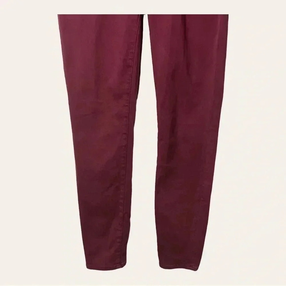 Madewell HI RISE SKINNY SKINNY DENIM JEANS BURGUNDY IN COLOR SIZE 26 - Picture 6 of 11